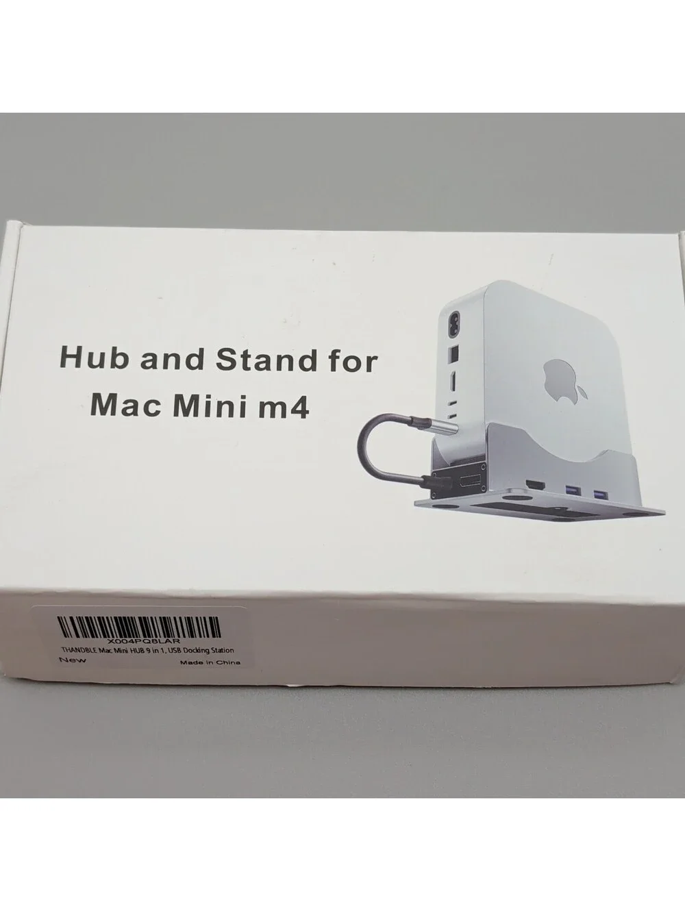 THANDBLE USB-C Type-C Hub Stand Dock for Mac Mini m4 HDMI SD/TF Gray